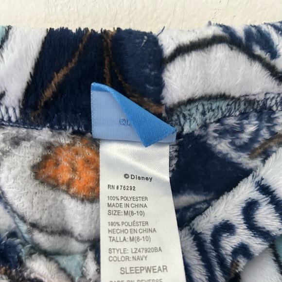 Disney Olaf Blue and White Plush Fleece Sleep Pajama Pants Size Medium - Picture 2 of 3